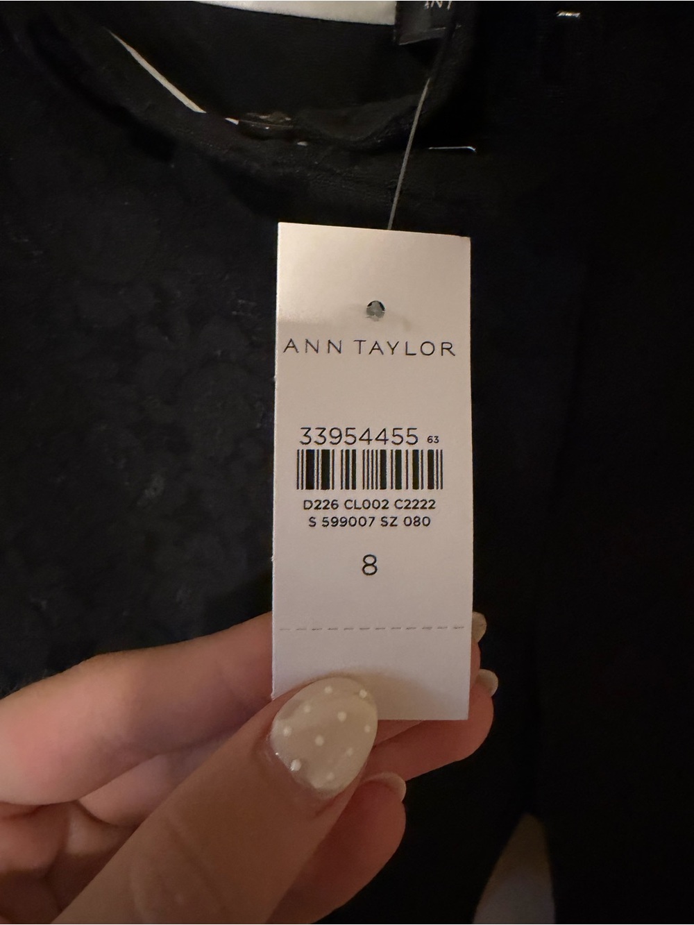 NWT Ann Taylor The Ankle Pant Black Embossed Floral Size 8 Work Office Career - Picture 5 of 8